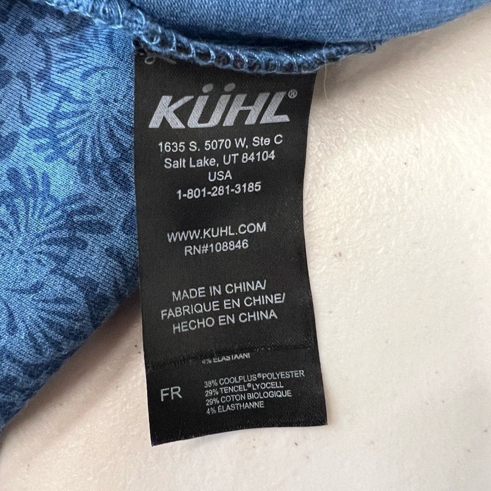 Kuhl Oriana Open Back Short Sleeve Tidal Blue Dress Size M - Picture 8 of 9